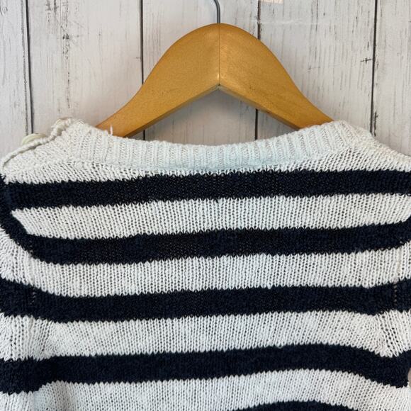 See By Chloé Black/White Striped Chunky Knit Nautical Sweater Size Small - Picture 6 of 15